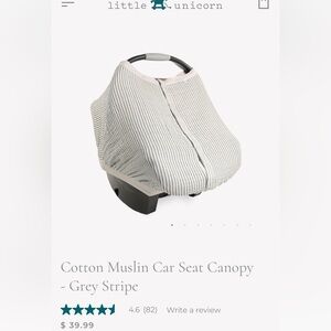 Little Unicorn magnet Cotton Muslin Car Seat Canopy